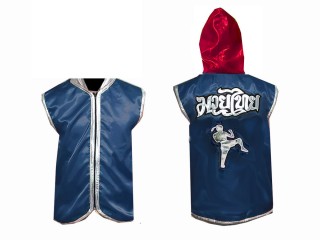 Kanong Muay Thai Mikina s kapucí / Walk in Jacket : Námořnická modrá/Červené