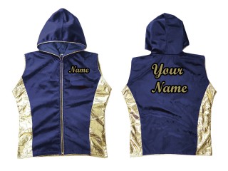 Kanong Muay Thai Mikina s kapucí / Walk in Jacket : Námořnická modrá/Zlato