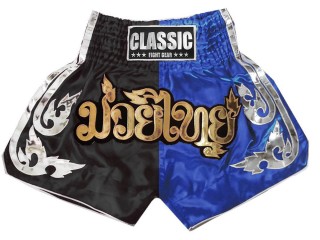 Muay Thai Trenky Classic  : CLS-015-Černá-Modrý