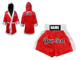 Kanong Boxerský plášť + Boxerské Kratasy : Červené