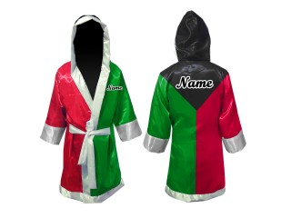 Kanong Muay Thai Boxerský Plášť : Černá/Zelený/Červené