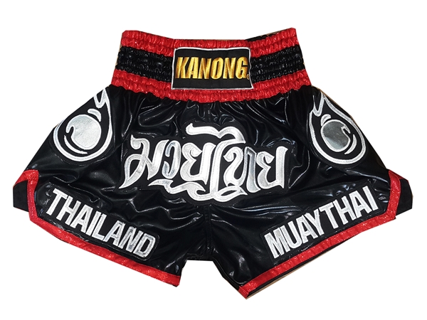 Kanong Muay Thai Kick-box Trenky Šortky  : KNS-118-Černá