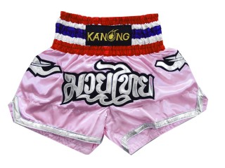 Kanong Muay Thai Kick-box Trenky Šortky  : KNS-125-Světle růžová