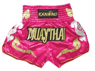 Kanong Muay Thai Kick-box Trenky Šortky  : KNS-126-Tmavě růžová