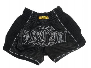 Kanong Retro Muay Thai Trenky : KNSRTO-206-Černá