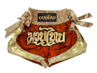 Kanong Muay Thai Kick-box Trenky Šortky  : KNS-132-Oranžová
